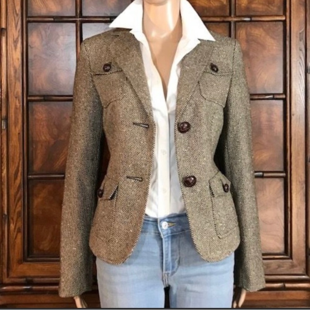 BOGO! Jones New York Microcheck Tweed Textured Blazer